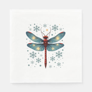 Festive Dragonfly Glow Napkin