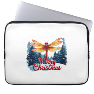 Festive Dragonfly Lights Laptop Sleeve