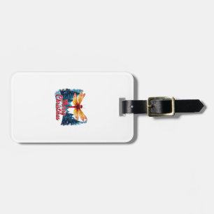 Festive Dragonfly Lights Luggage Tag