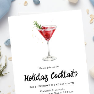 Festive Drinks Celebration, Winter Holiday Invitation
