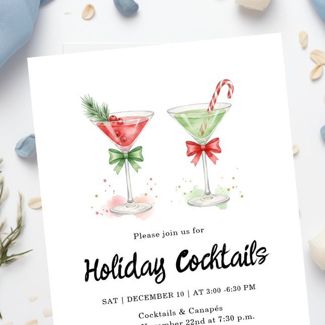 Festive Drinks Celebration, Winter Holiday Invitation (Creator Uploaded)