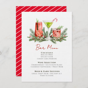 Festive Drinks Christmas Cocktails Holiday Bar Menu