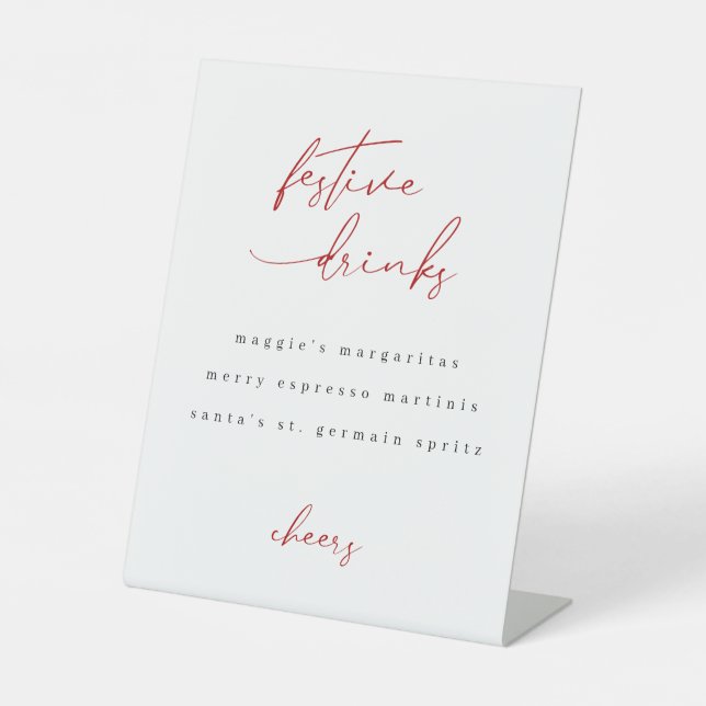 Festive Drinks Sign (Front)