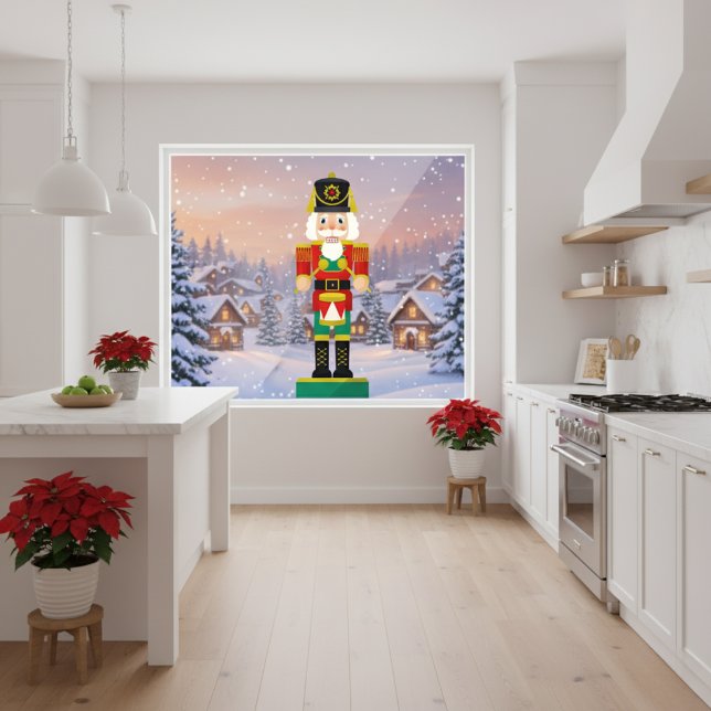 Festive Drummer Nutcracker  Window Cling (Festive Drummer Nutcracker Window Cling)