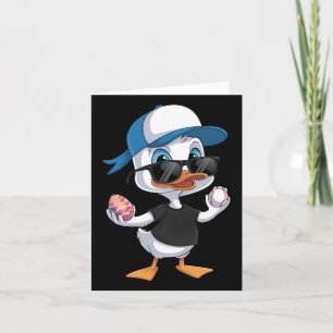 Festive Easter Duck Playful Card
