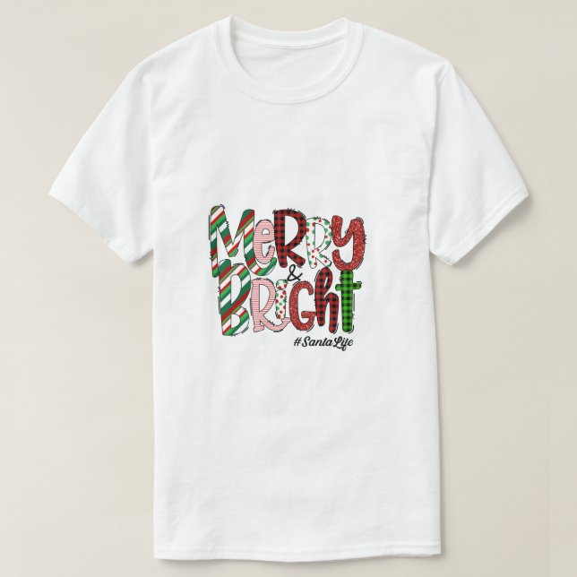  Festive Editable Merry Christmas T-Shirt (Design Front)