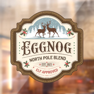 Festive eggnog North pole blend Window Cling