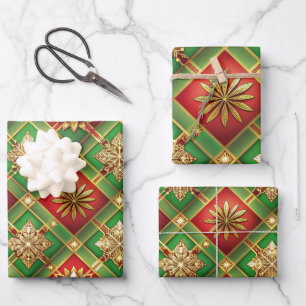 Festive Elegance Gift Wrapping Paper Sheet