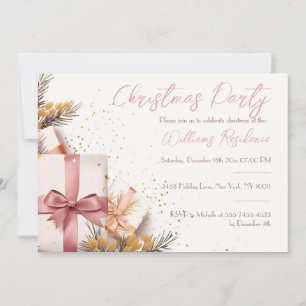Festive Elegant Christmas Party Invitation