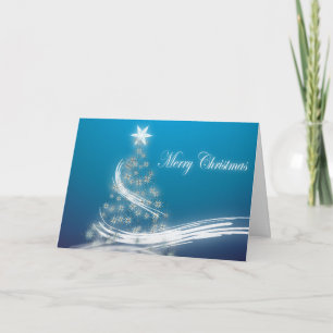 festive elegant xmas evergreen Christmas Tree Holiday Card