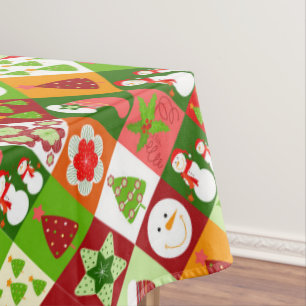 Festive Elements Christimas Tablecloth