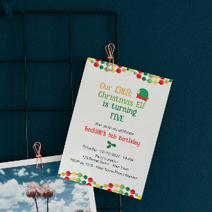 Festive Elf Birthday Invitation