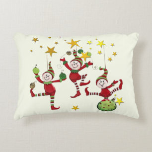 Festive Elves Christmas DECOR Decorative Cushion