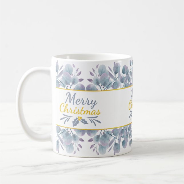 Festive Eucalyptus Coffee Mug (Left)