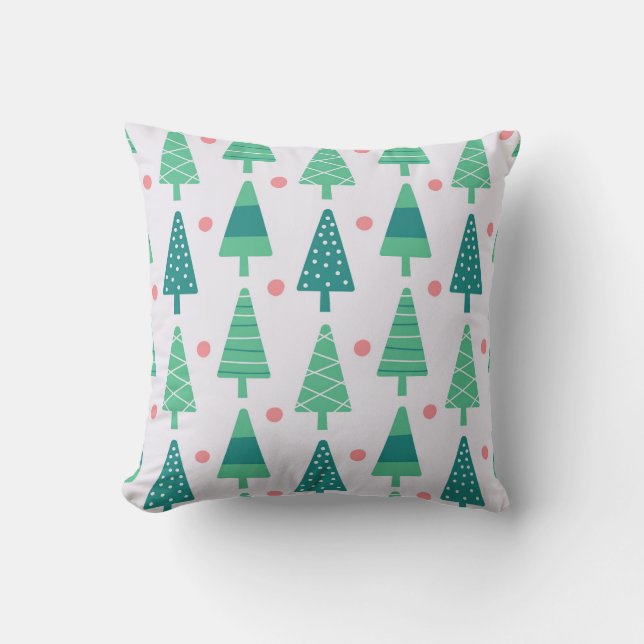 Festive Evergreen Forest Cushion (Front)
