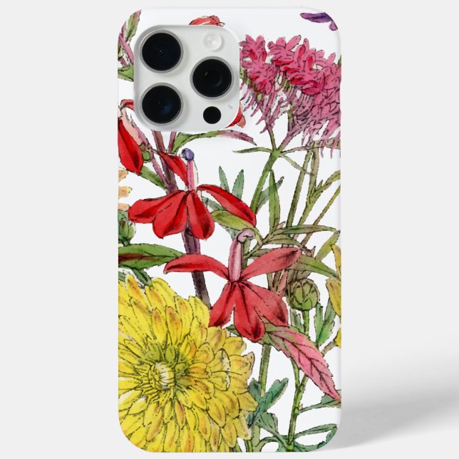 Festive Fall Autumn Monarch Migration Floral    Case-Mate iPhone Case (Back)