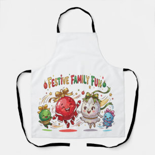Festive Family Fun Holiday Ornaments Apron