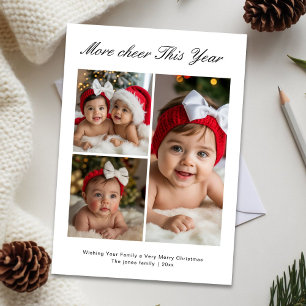 Festive Family Greeting – More Cheer This Year Hol Holiday Card