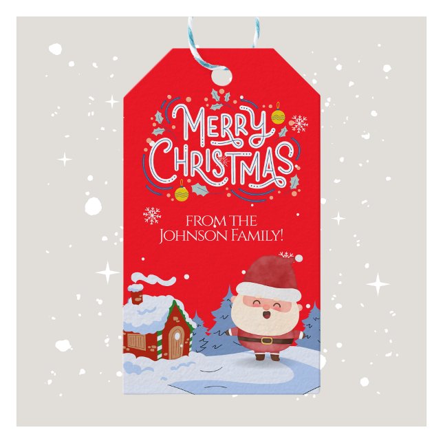 Festive Family Name Christmas Gift Tag (Festive Family Name Christmas Gift Tag)