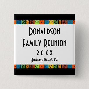 Festive Family Reunion Sq Souvenir Keepsake Gift 15 Cm Square Badge