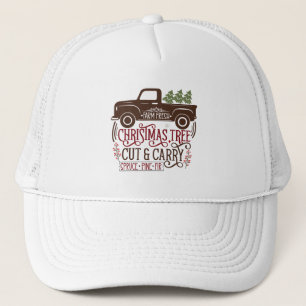 festive farm fresh Christmas tree  Trucker Hat