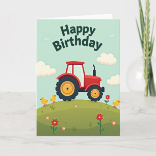 Festive Farm Vehicle Card