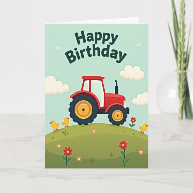 Festive Farm Vehicle Card (Front)