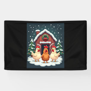 Festive Farmyard Chicken Banner
