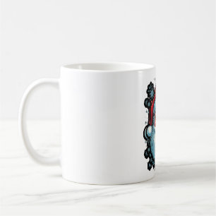 "Festive Fashion: Santa, Snow & Christmas Tree Mag Coffee Mug