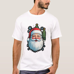 "Festive Fashion: Santa, Snow & Christmas Tree Mag T-Shirt