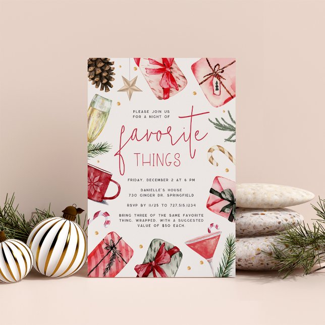 Festive Favourites | Holiday Favourite Things Part Invitation (Creator Uploaded)