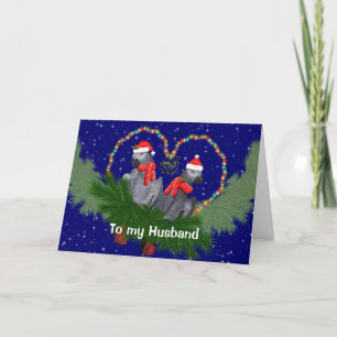Festive Featherballs (Husband) Card