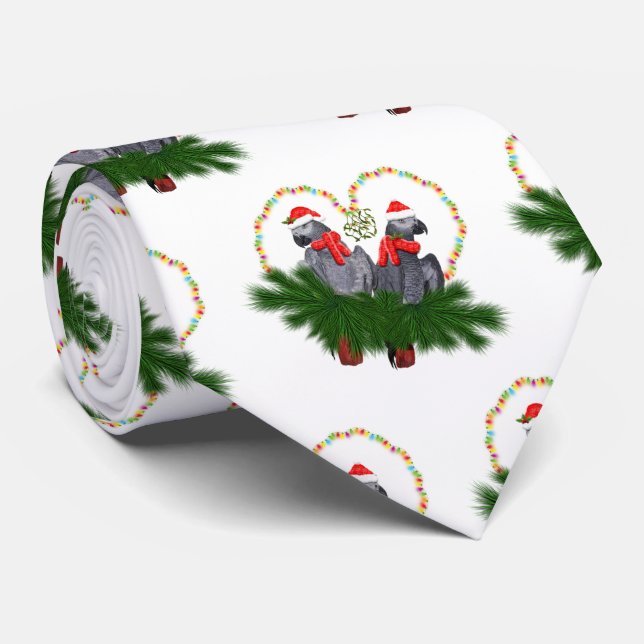 Festive Featherballs Tie (choose colour) (Rolled)