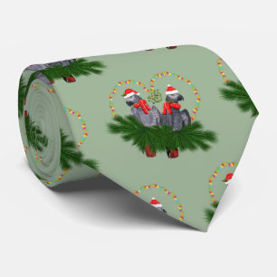 Festive Featherballs Tie (Light Green)
