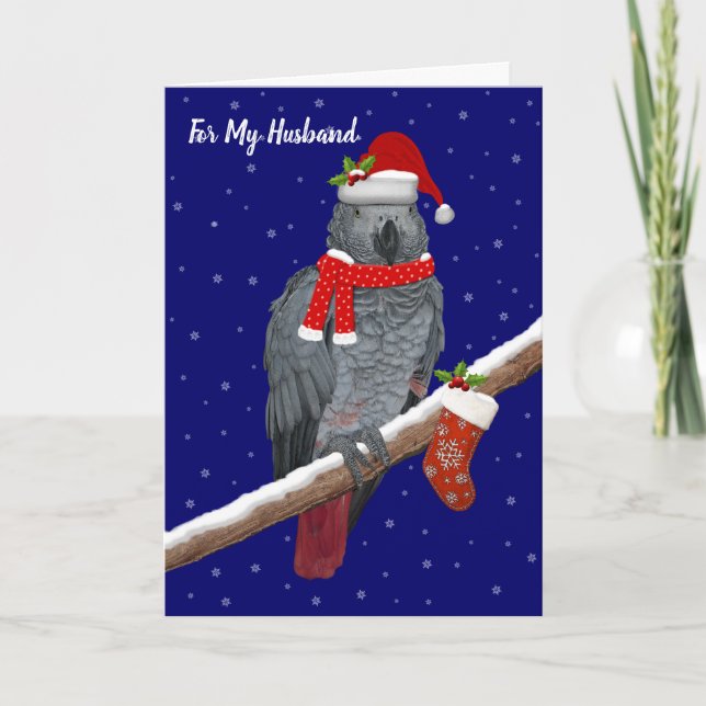 Festive Feathers (Husband) Card (Front)