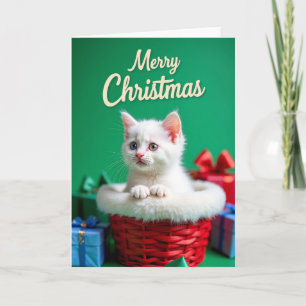 Festive Feline Basket Card