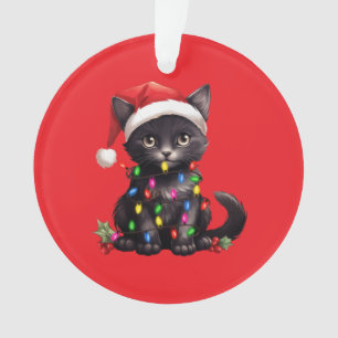 Festive Feline Christmas Ornament 