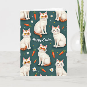 Festive Feline Springtime Card