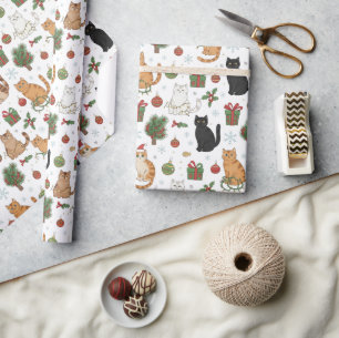Festive Felines Christmas Wrapping Paper