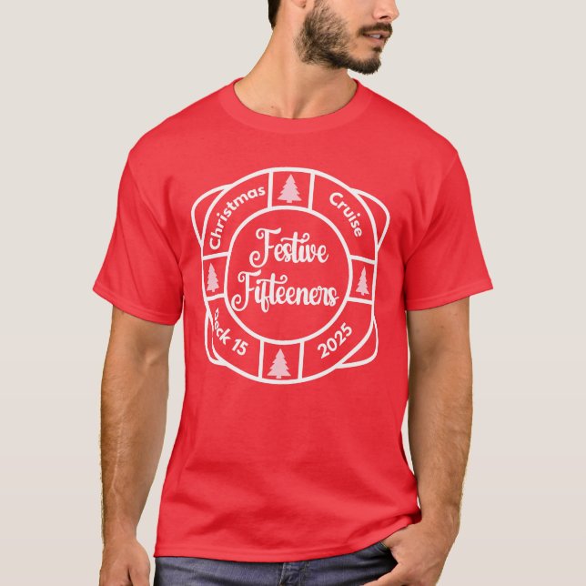 Festive Fifteeners Classic Crew Tee (Red) (Front)