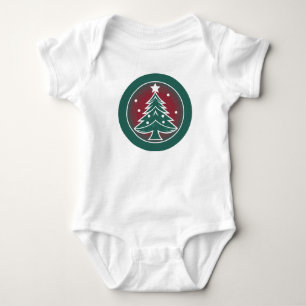 Festive Fir: A Christmas Delight Baby Bodysuit