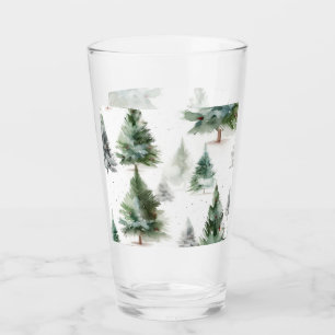 Festive Fir Tree Glass Tumbler