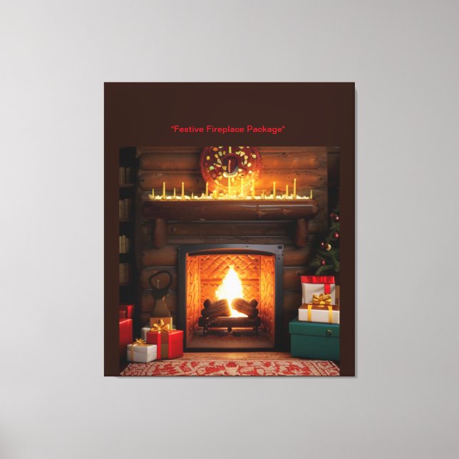 Festive fireplace decor (Front)