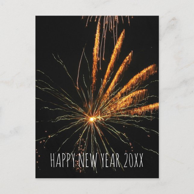 Festive Firework Photo Happy New Year 2023  Holiday Postcard (Front)