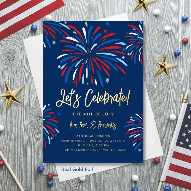 Festive Fireworks Festive July 4th Party Real Gold (Creator Uploaded)