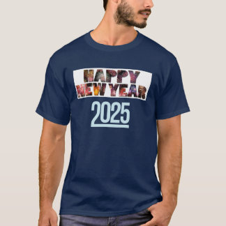 "Festive Fireworks Happy New Year 2025 T-Shirt