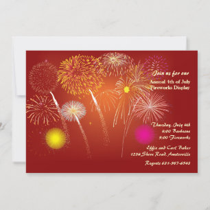 Festive Fireworks Invitation