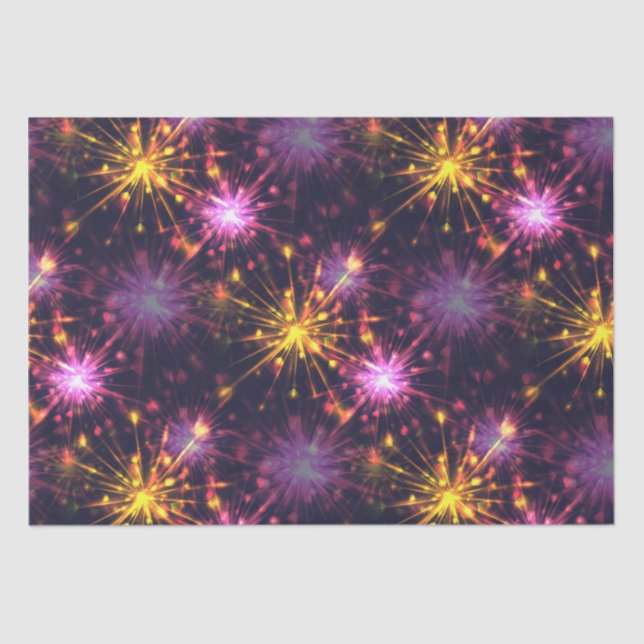 Festive fireworks of hearts  tissue paper (Front)