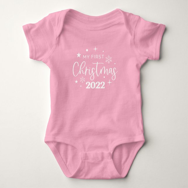 Festive First Christmas 2022 Baby Bodysuit (Front)
