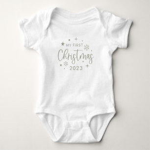 Festive First Christmas 2022 Baby Bodysuit
